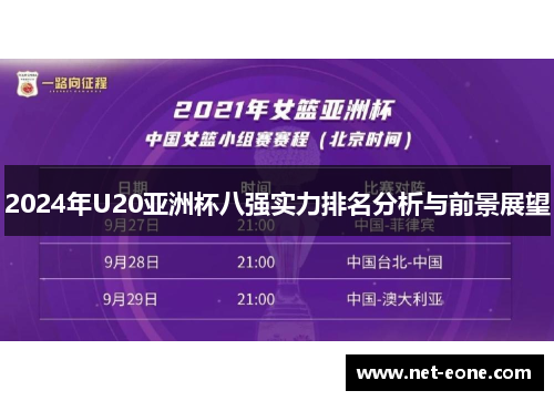 2024年U20亚洲杯八强实力排名分析与前景展望