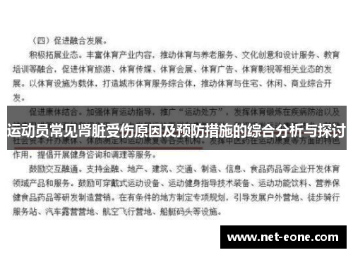 运动员常见肾脏受伤原因及预防措施的综合分析与探讨
